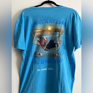 Pirate Drink In My Hand Short Sleeve Turquoise Heather 
 T-shirt ST CROIX USVI